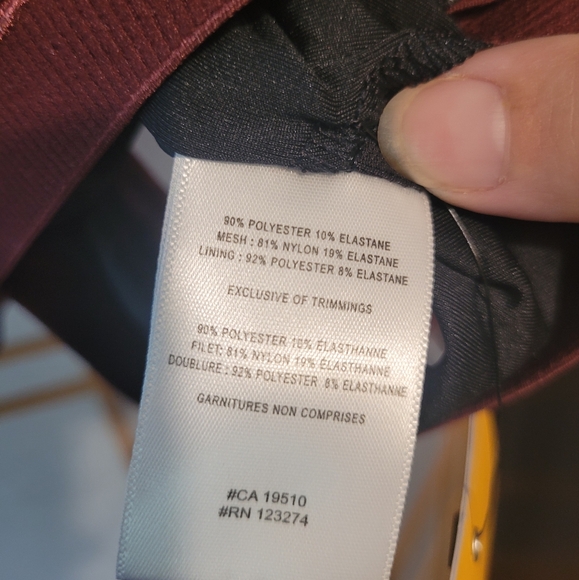 Velvet burgundy sports bra XXL - Picture 4 of 4